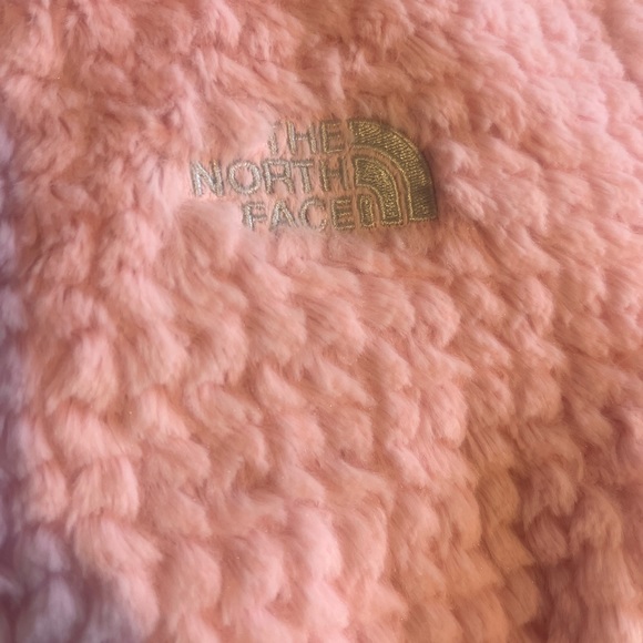 Girls, 12, North Face, Full Zip Fleece. Pink - Picture 3 of 5